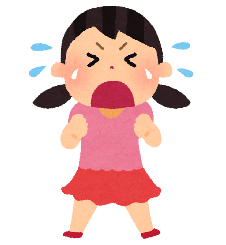 泣いている女の子のイラスト